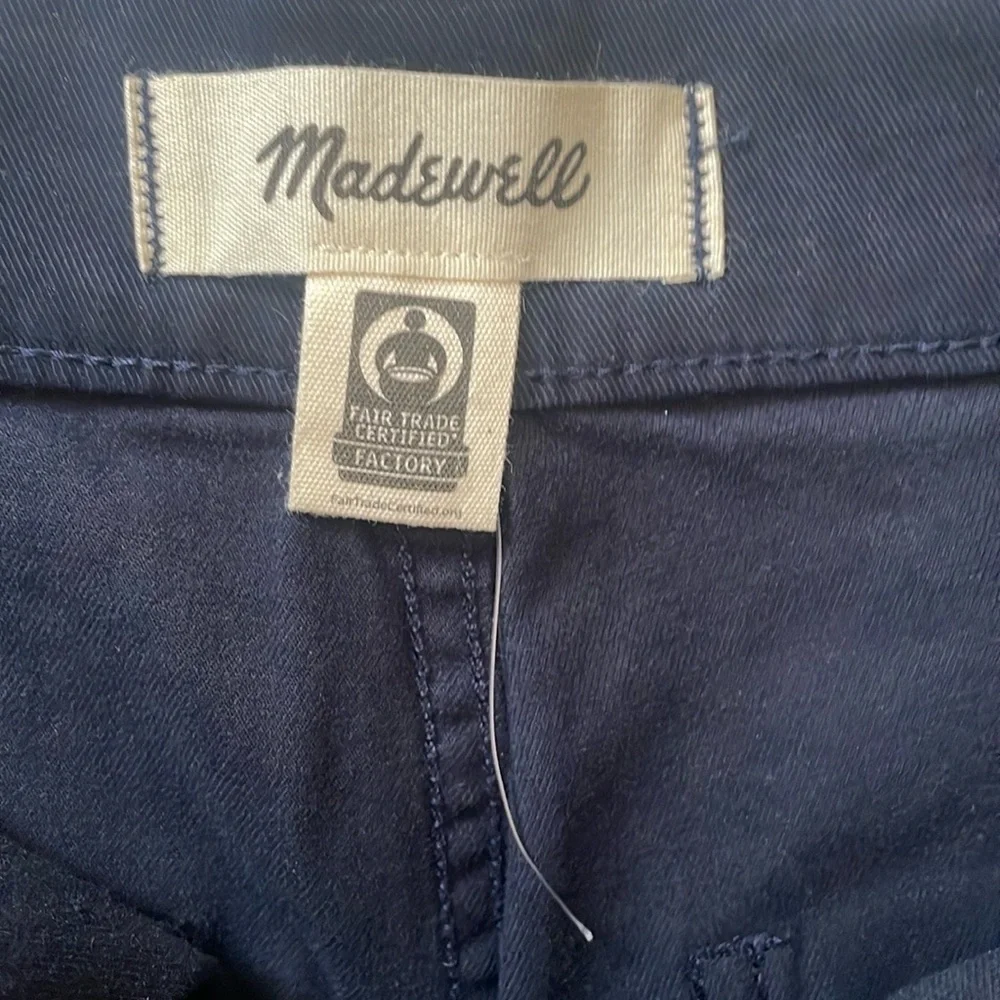 Madewell White House Black Market Dark Pants color blue wide leg